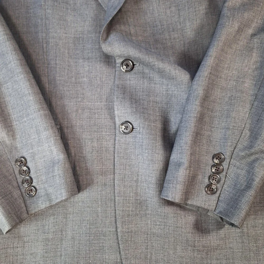 Lauren Ralph Lauren Suit Jacket Mens 40 R Gray Single Vent 2 Button Formal
